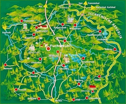 Fewo im Grünen: Im Fadenkreuz von Bayreuth/ Eger und Selb/ Weiden